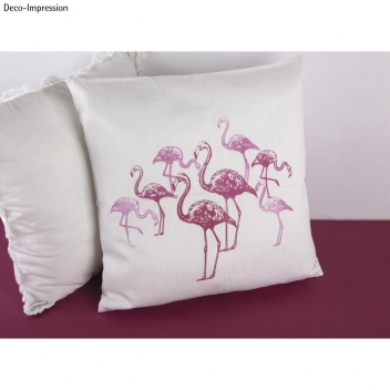 45086000 - 4006166448454 - Rayher - Pochoir autocollant spécial textile A5 Flamand Rose + spatule
