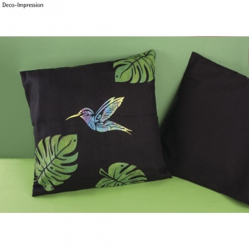 45088000 - 4006166448478 - Rayher - Pochoir autocollant spécial textile A4 Colibri + spatule