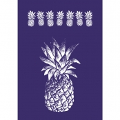 Pochoir autocollant spécial textile A4 Ananas + spatule