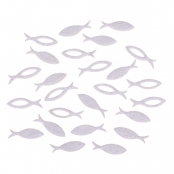 Motif en feutrine Poisson Blanc