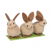 Set de 3 lapins duveteux 5 cm