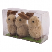 Set de 3 lapins duveteux 5 cm