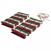 Chiffres calendrier de l\'avent en bois Pince à linge