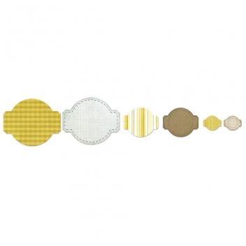 58040000 - 0841182074799 - Sizzix - Matrice découpe (Die) Framelits Sizzix Rond et Label 6 pièces