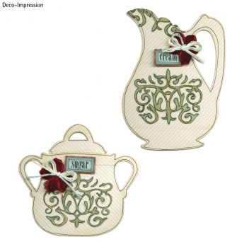 59263000 - 0841182087744 - Sizzix - Matrice découpe (Die) Bigz L Sizzix Sugar Bowl & Creamer - 2
