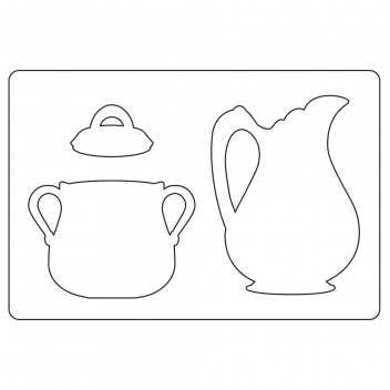59263000 - 0841182087744 - Sizzix - Matrice découpe (Die) Bigz L Sizzix Sugar Bowl & Creamer