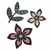 Matrice découpe & embossage (Die) Thinlits Sizzix Fleur wax