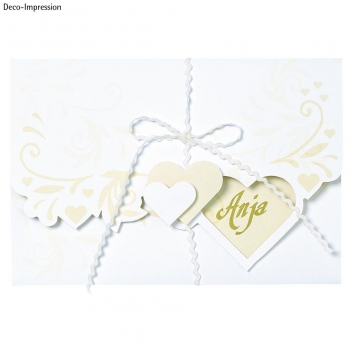 80554102 - 4006166329043 - Karen Marie Klip - Cartes avec Coeurs Blanc 6 feuilles