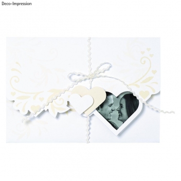 80554102 - 4006166329043 - Karen Marie Klip - Cartes avec Coeurs Blanc 6 feuilles - 2