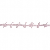 Ruban satin Motifs naissance Rose 4 mètres