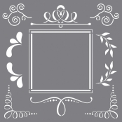 Pochoir Lettres et designs joueurs 30,5 x 30,5cm