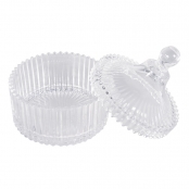 Coupe verre rainuré avec couvercle ø10,5cm