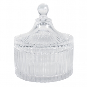 Coupe verre rainuré avec couvercle ø10,5cm