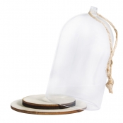 Cloche en plastique avec socle ø6cm x 9cm