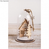 Cloche en plastique avec socle ø6cm x 9cm