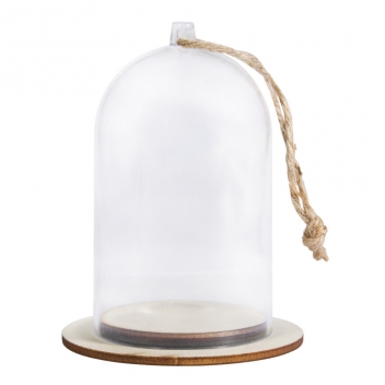 46121000 - 4006166248429 - Rayher - Cloche en plastique avec socle ø6cm x 9cm - 2