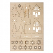 Kit en bois Maisons d'hiver 31 pièces