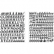 Sticker Alphabet & Chiffres Classic noir 1 pièce