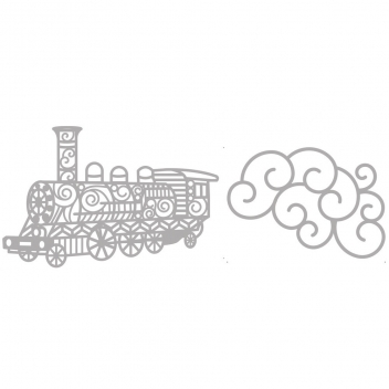 60667000 - 4006166477416 - Rayher - Matrice découpe Delicate Die Train 2 pièces