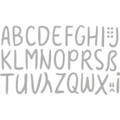 Pochoir d'embossage Alphabet Majuscule 2,4cm 29 pièces