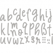 Pochoir d'embossage Alphabet Minuscule 2,7cm 29 pièces