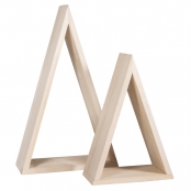 Cadre en bois triangulaire Sapin 2 pièces 26/20cm