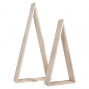 Cadre en bois triangulaire 2 pièces 15/12cm