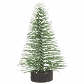 Sapin décoratif vert enneigé 5cm 8 pièces