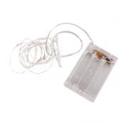 Mini-chaîne lumineuse 20 lumignons LED 220cm blanc chaud + minuterie