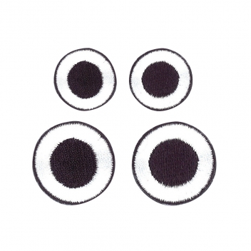 69024000 - 4006166475726 - Rayher - Écusson brodé thermocollant Yeux Noir Classique