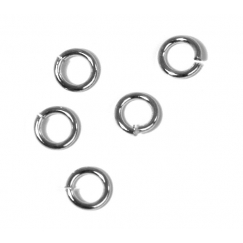 2156722 - 4006166381157 - Rayher - Anneau Argenté Ø4,6mm épaisseur 1mm 100 pièc.