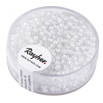 14312102 - 4006166277351 - Rayher - Perle Rocaille arktis lustrée Blanc 2,6 mm 17 g