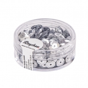 Sequins Argenté Ø 6 mm Bombés Boite 6 g Lavable