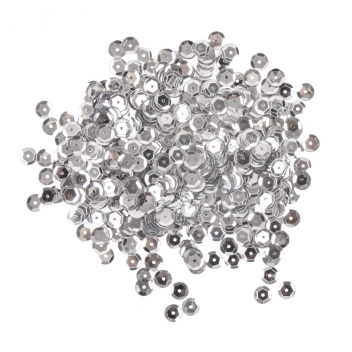 3931322 - 4006166726606 - Rayher - Sequins Argenté Ø 6 mm Bombés Boite 6 g Lavable - 2