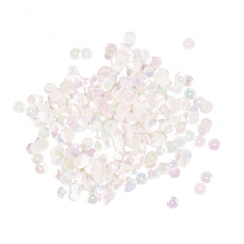 3931390 - 4006166726705 - Rayher - Sequins Blanc irisé Ø6 mm Bombés 6 g Lavable - 2