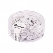 Sequins Blanc Ø 6 mm Bombés Boite 6 g Lavable