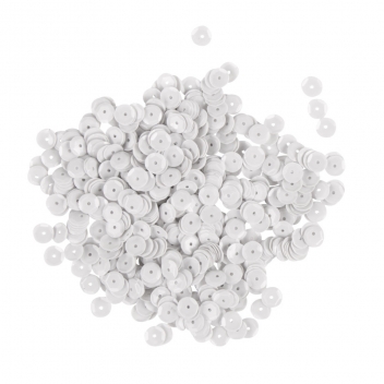 3931302 - 4006166726514 - Rayher - Sequins Blanc Ø 6 mm Bombés Boite 6 g Lavable - 2