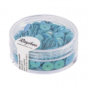 Sequins Bleu irisé Ø 6 mm Bombés Boite 6 g Lavable