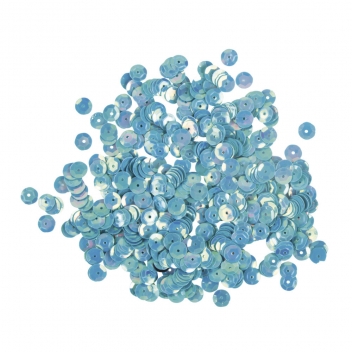 3931393 - 4006166726729 - Rayher - Sequins Bleu irisé Ø 6 mm Bombés Boite 6 g Lavable - 2