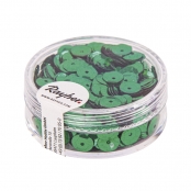 Sequins Vert Ø 6 mm Bombés Boite 6 g Lavable