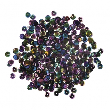 3931394 - 4006166726736 - Rayher - Sequins Noir irisé Ø 6 mm Bombés Boite 6 g Lavable - 2