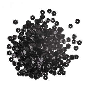 3931301 - 4006166726507 - Rayher - Sequins Noir Ø 6 mm Bombés Boite 6 g Lavable - 2