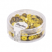 Sequins Or jaune Ø 6 mm Bombés Boite 6 g Lavable