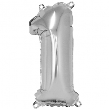 87033606 - 4006166790508 - Rayher - Ballon en aluminium Chiffre 1 Argenté 40cm - 2