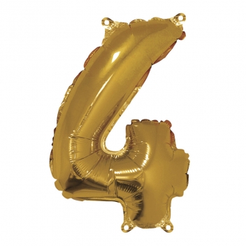 87036616 - 4006166790638 - Rayher - Ballon en aluminium Chiffre 4 Or 40cm - 2