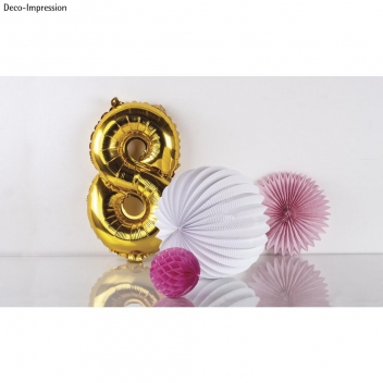 87040616 - 4006166345012 - Rayher - Ballon en aluminium Chiffre 8 Or 40cm - 2