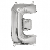 Ballon en aluminium Lettre E Argenté 40cm