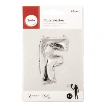 87047606 - 4006166345098 - Rayher - Ballon en aluminium Lettre F Argenté 40cm