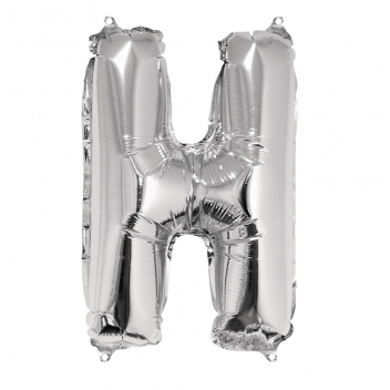 87049606 - 4006166345111 - Rayher - Ballon en aluminium Lettre H Argenté 40cm - 2