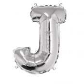 Ballon en aluminium Lettre J Argenté 40cm